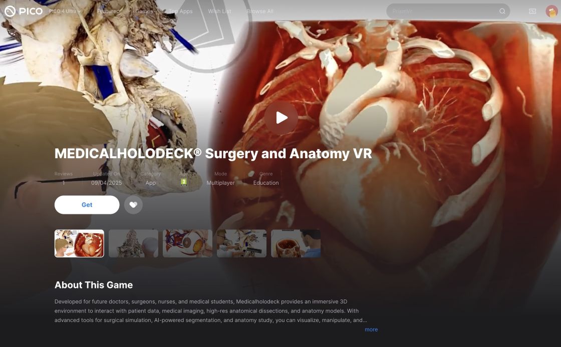 Medicalholodeck now on Pico